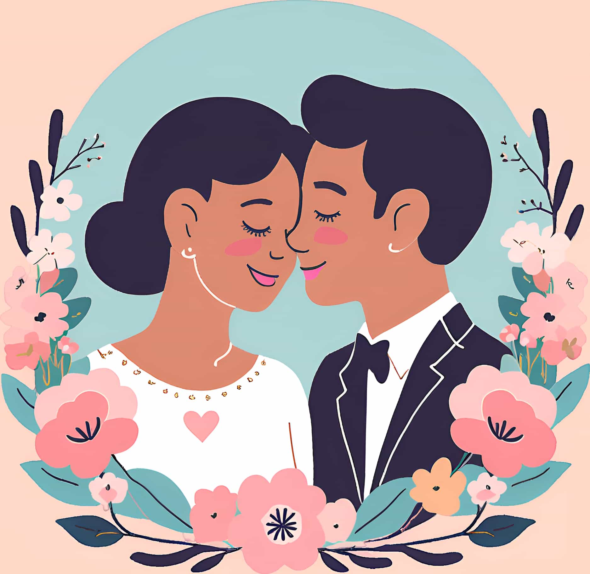 Couple at wedding