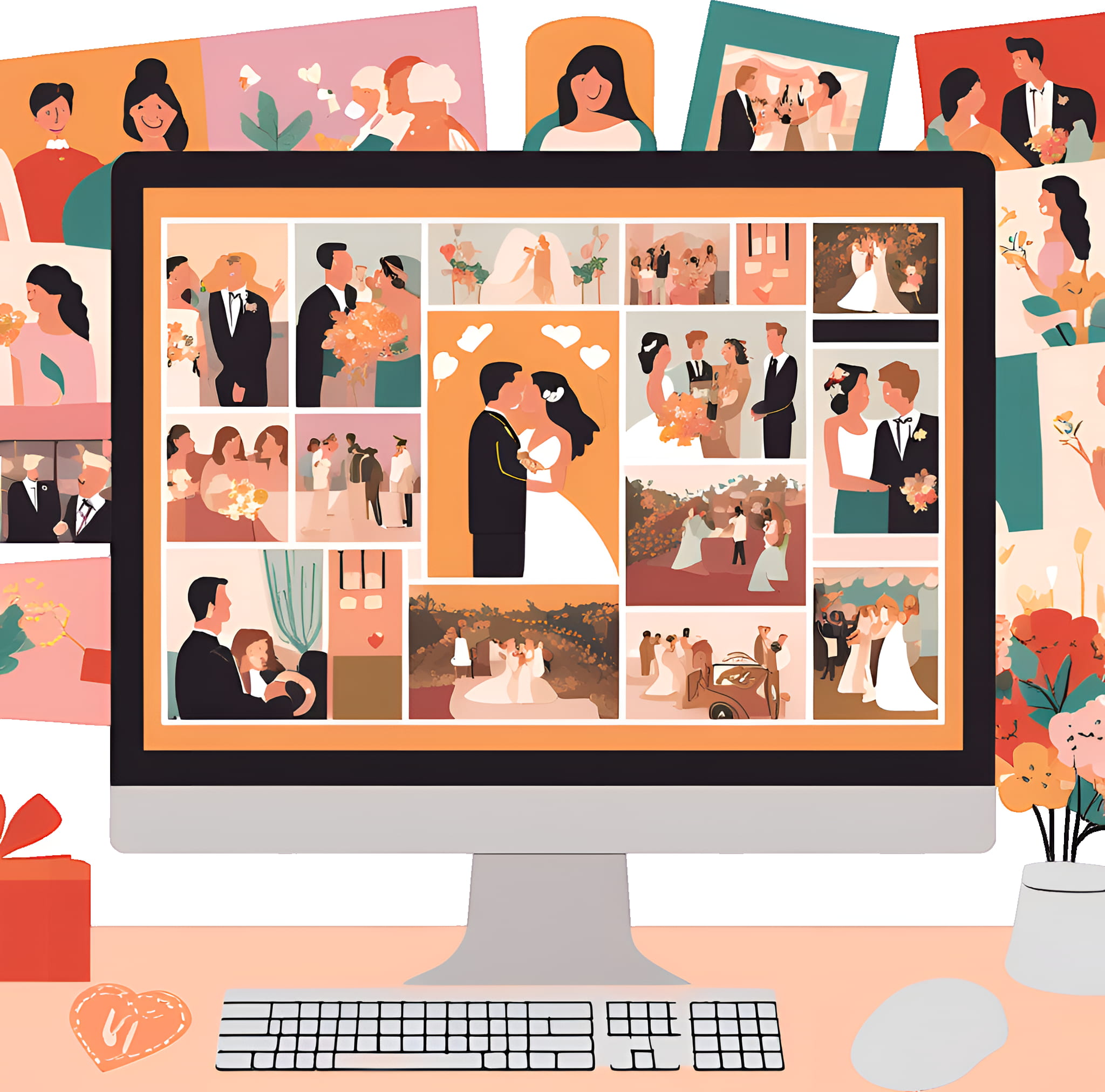 Downloading wedding photos